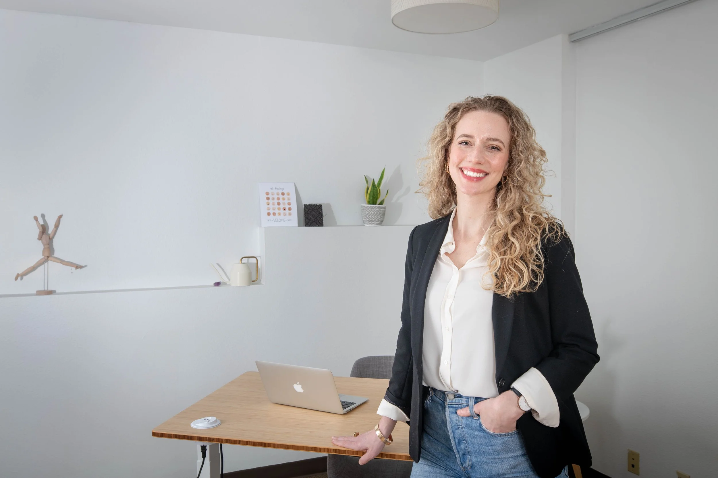 Katherine Metzelaar, eating disorder dietitian, in her Seattle nutrition therapy office