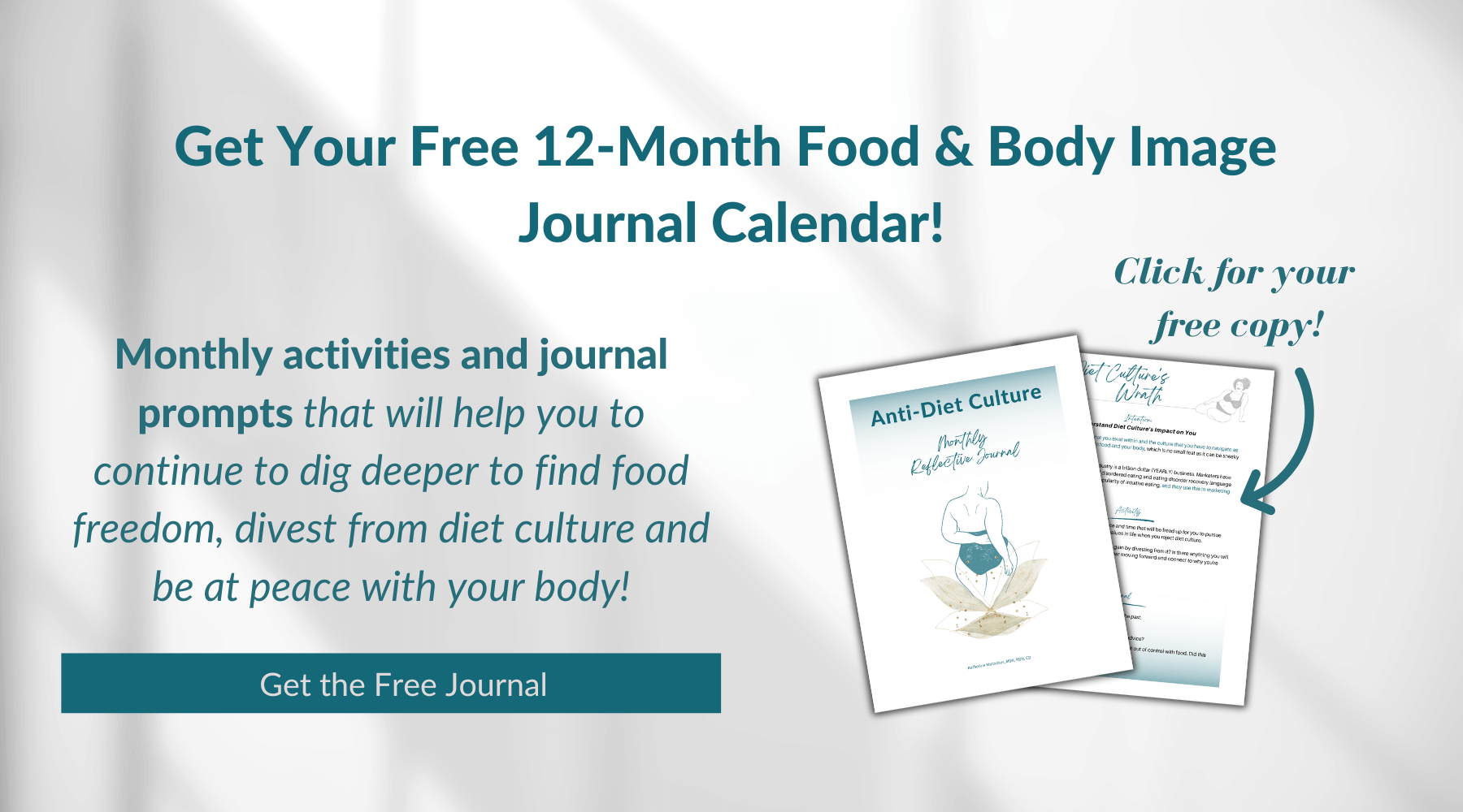Click to get your free 12 month food & body image journal bravespace nutrition in Seattle, WA. Reach out to caring dietitian today for eating disorder support!
