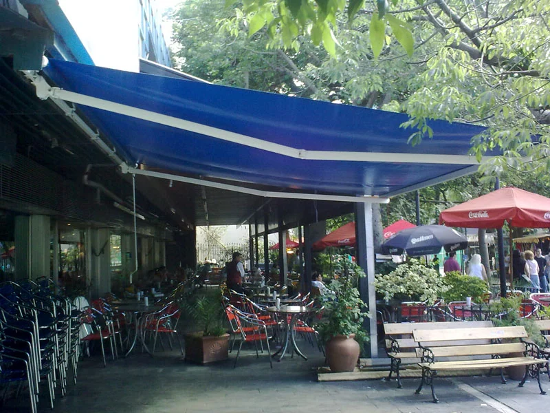 Toldo brazo invisible