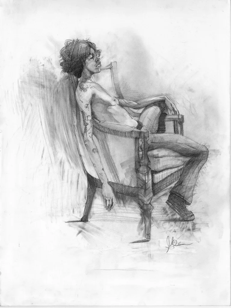 Graphite on Chair