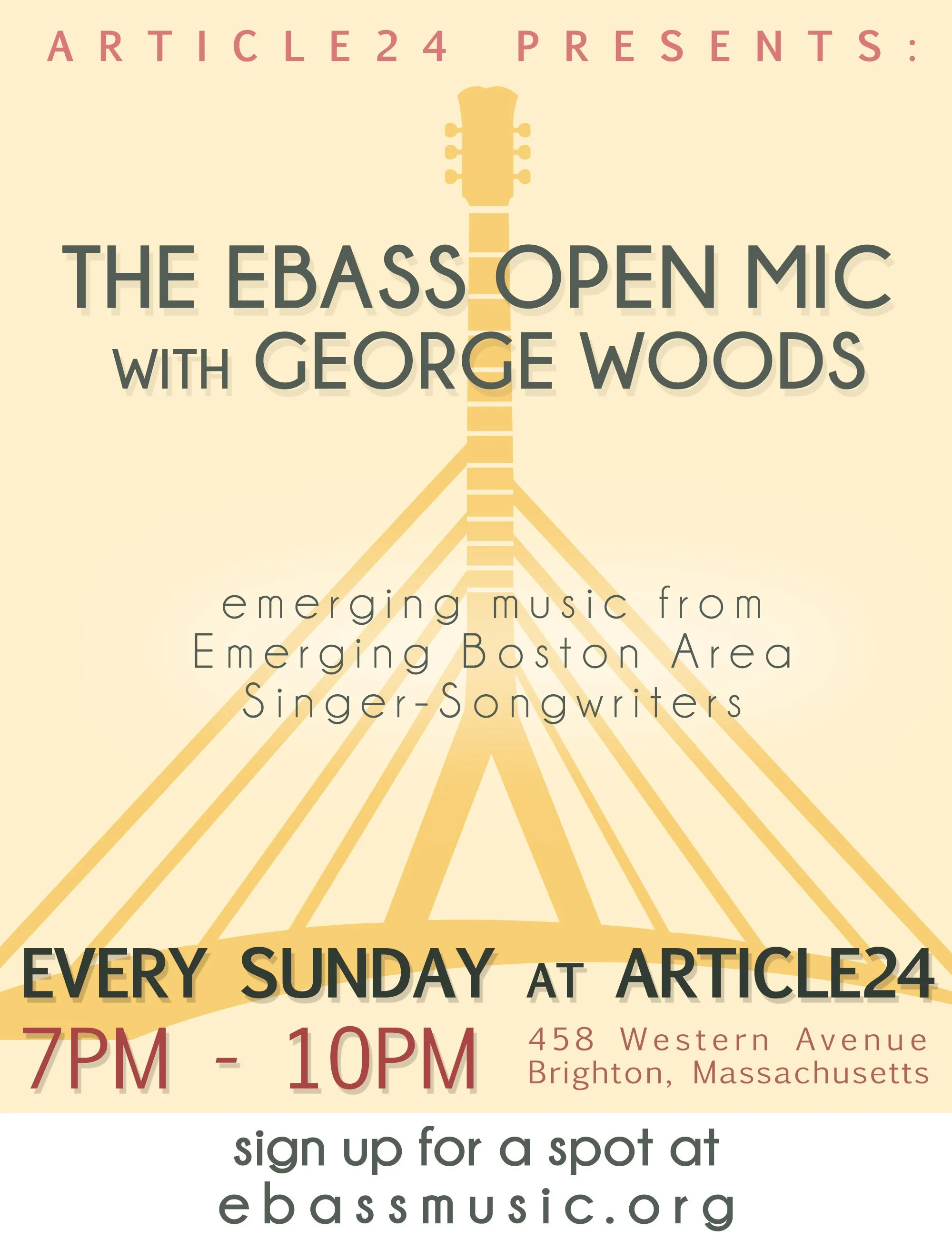 Article 24 Presents: The EBASS Open Mic w/ George Woods