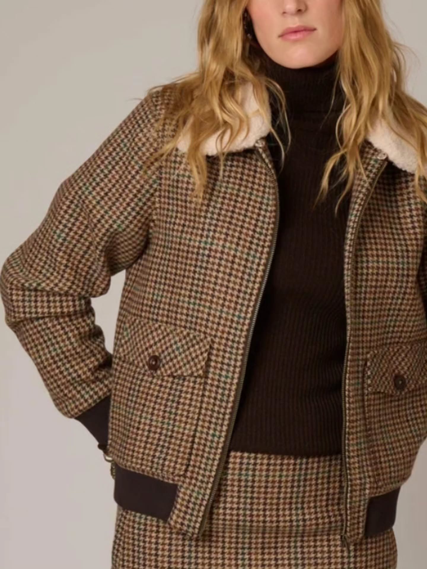 #RozSays the bomber jacket is back! This houndstooth design from MKT Studio Paris is in shop now but selling out as quickly as you can say "It's Saturday"!

#seeyouatcoco #cocoanexperience #206bellevueavenue #uppermontclairnj montclairnj pe