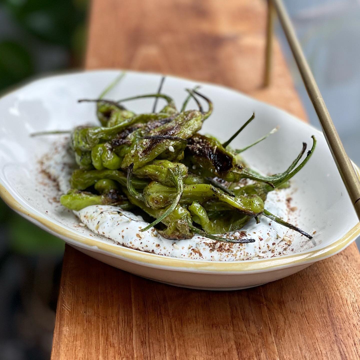 It&rsquo;s SHISHITO season! Our first delivery from @irelandfarms has arrived, and on the menu they go! They&rsquo;re blistered and served with mint yogurt and za&rsquo;atar.