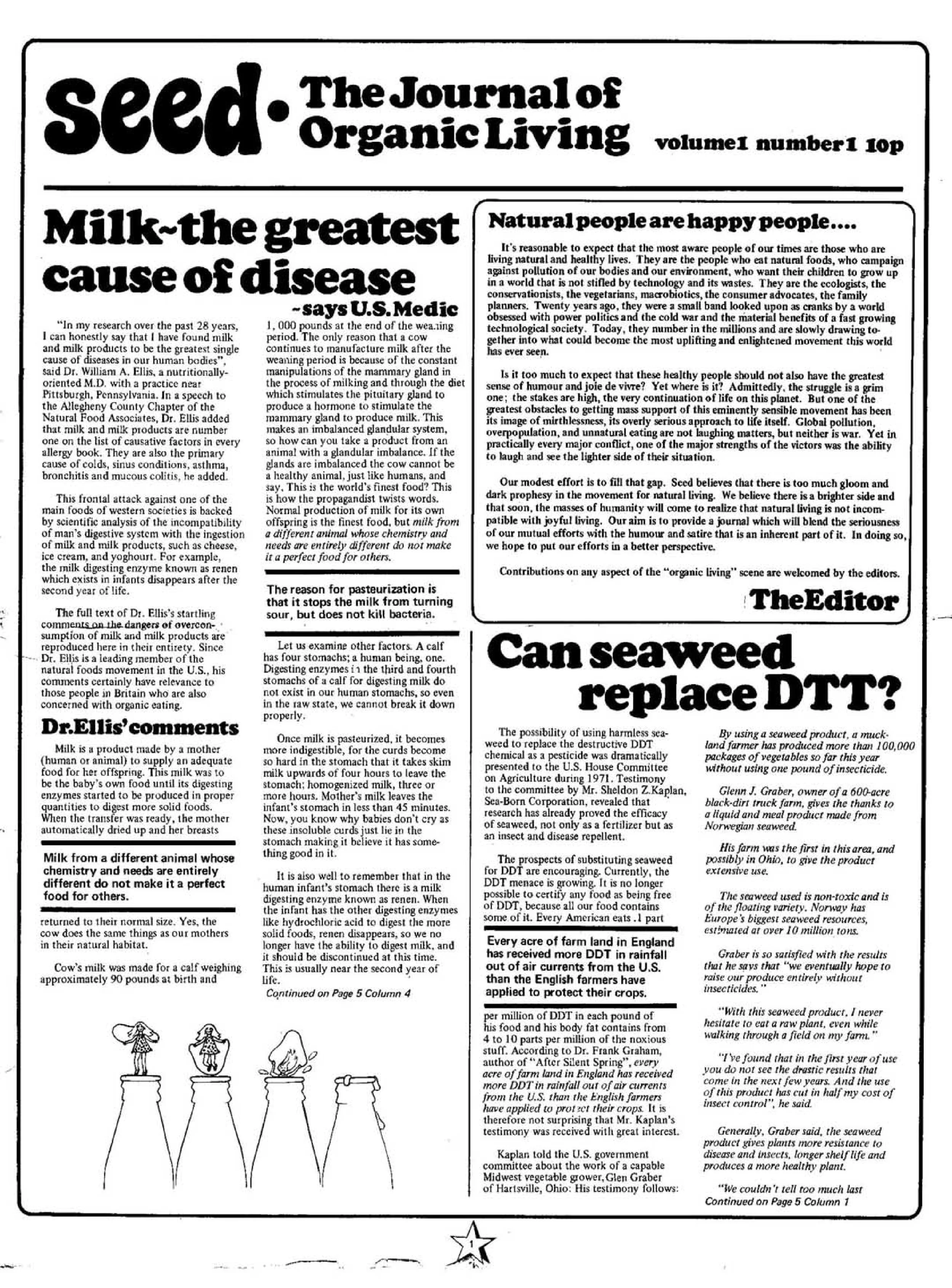 SEED VOL.1 NO.1 NOV 1971 P.1