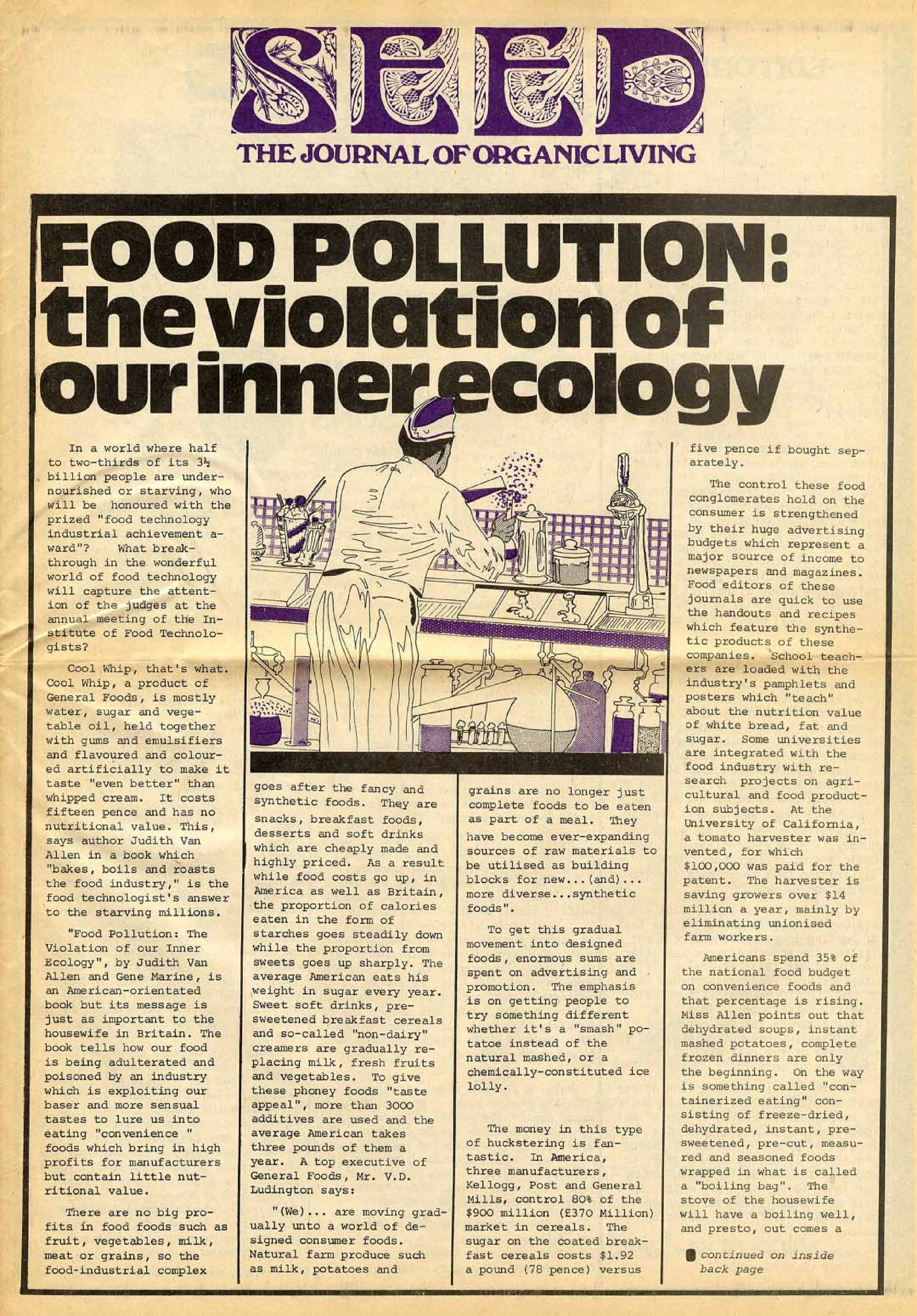 Seed Vol.1 No.5 Sept 1972 p.1