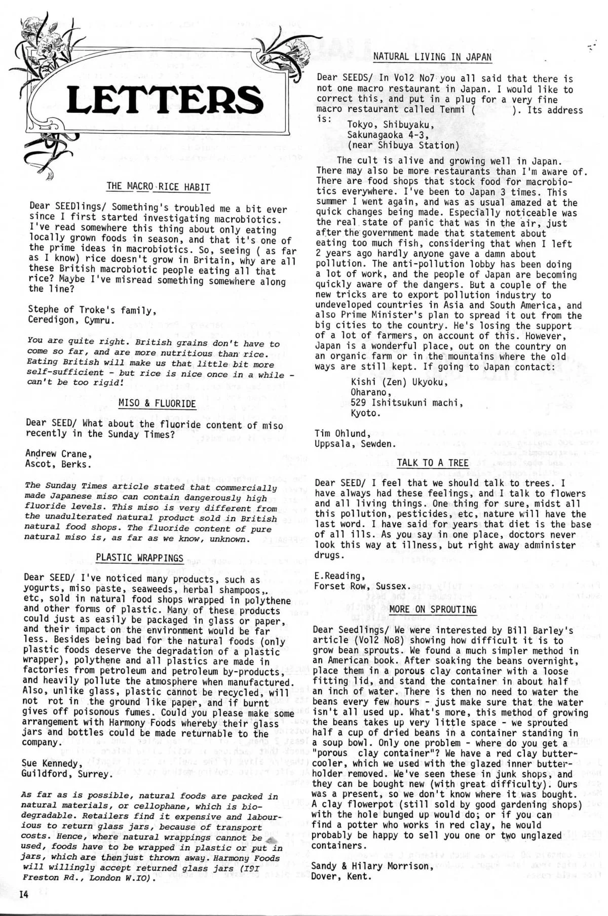 Seed Vol.2 No.10 Oct 1973 p.14