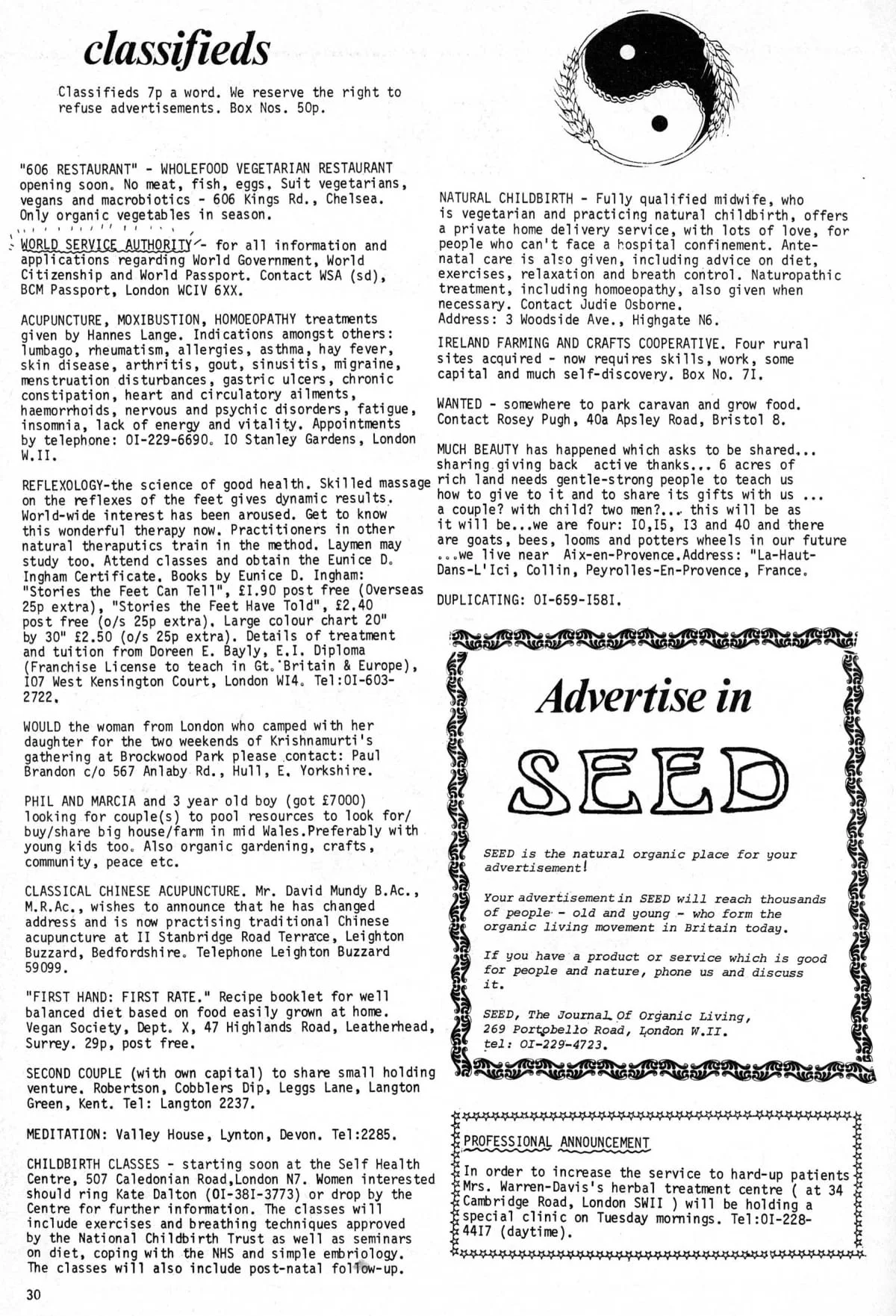 Seed Vol.3 No.10 Oct 1974 p.30