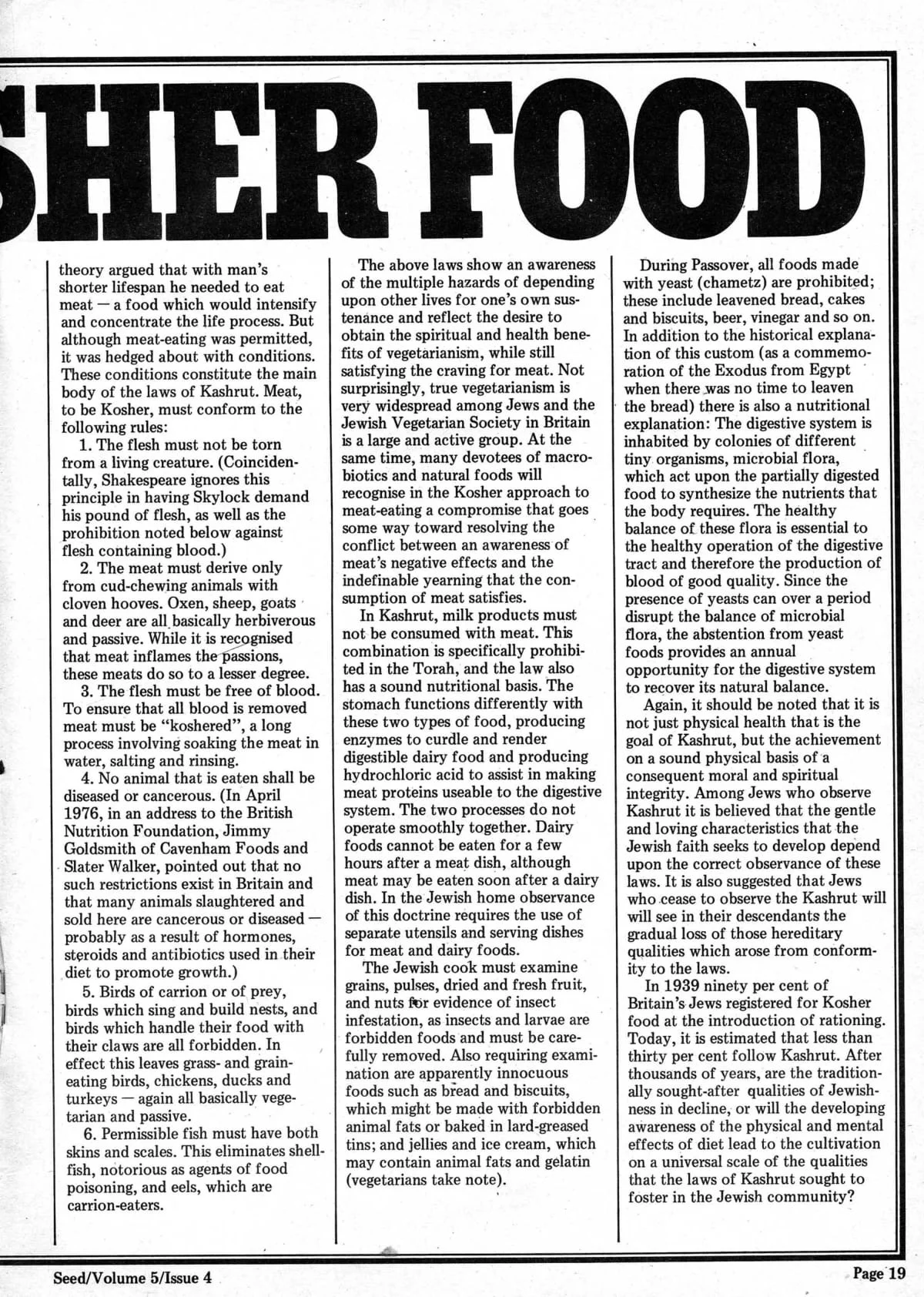 Seed Vol.5 no.4 April 1976 p.19