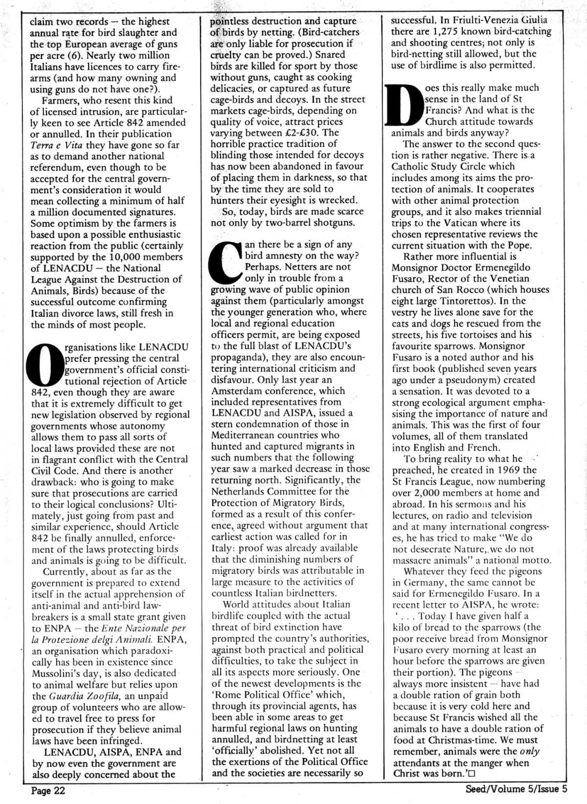 Seed Vol.5 no.5 May 1976 p.22