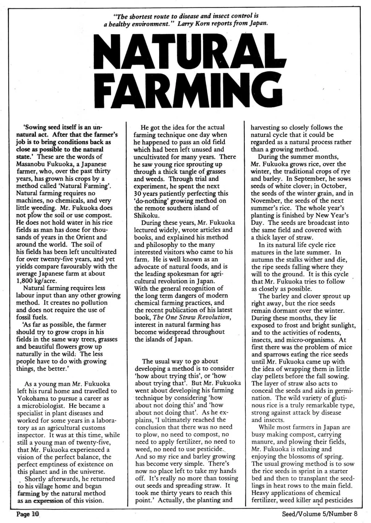 Seed Vol.5 No.8 August 1976 p.12