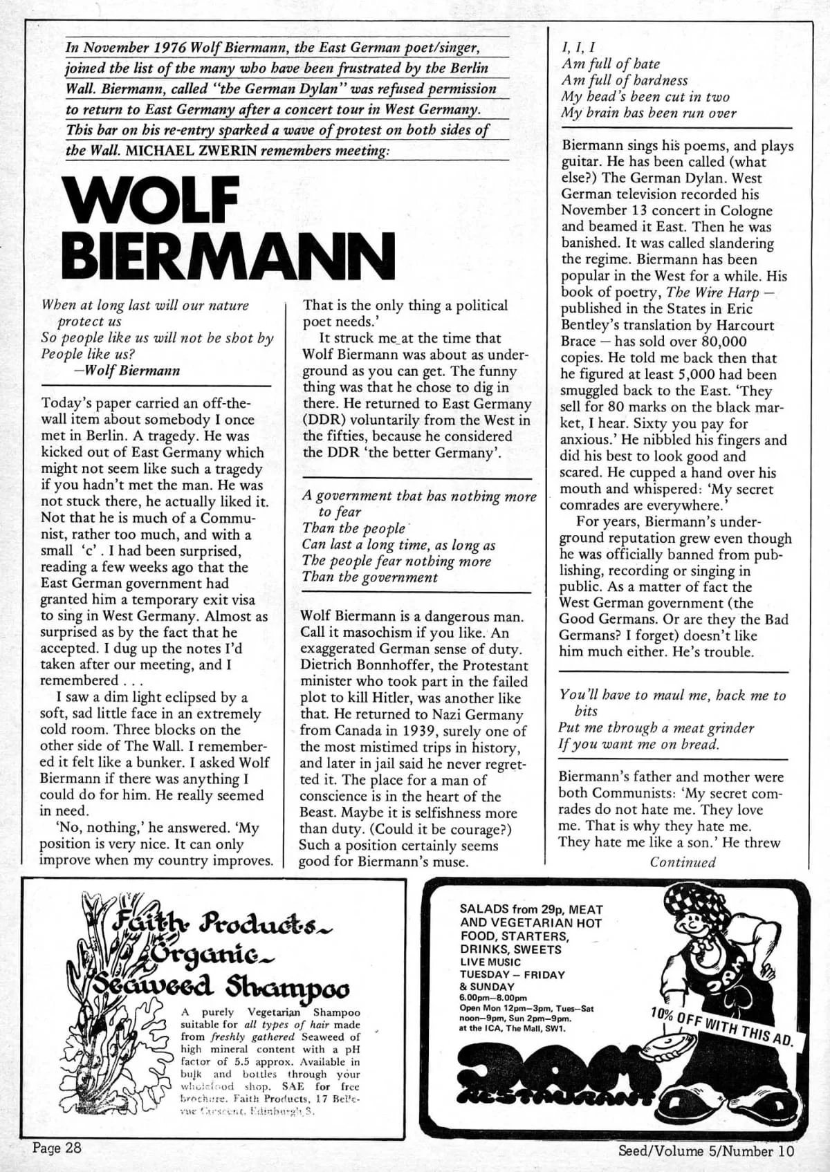 Seed Vol.5 No.10 October 1976 p.30