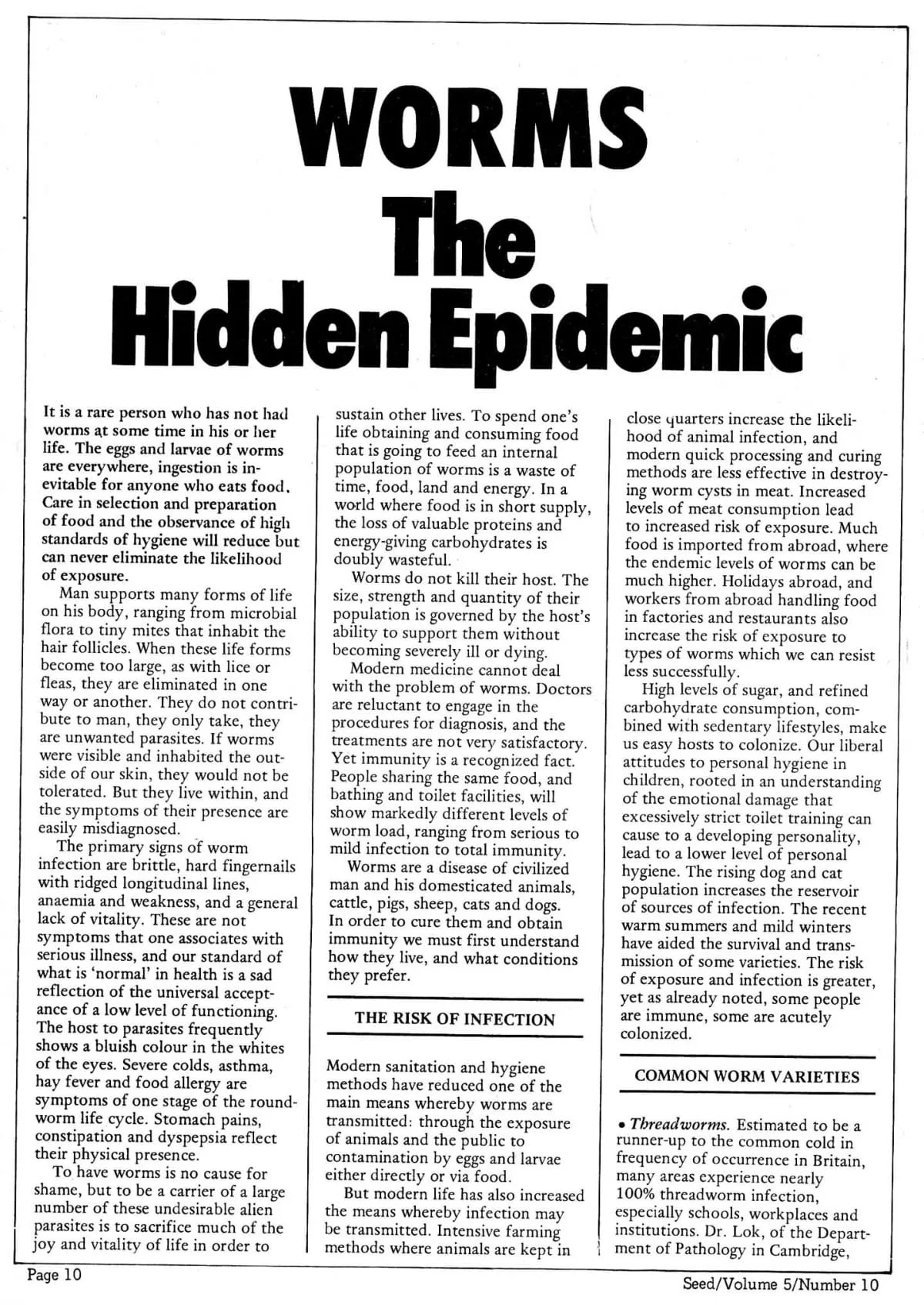Seed Vol.5 No.10 October 1976 p.12