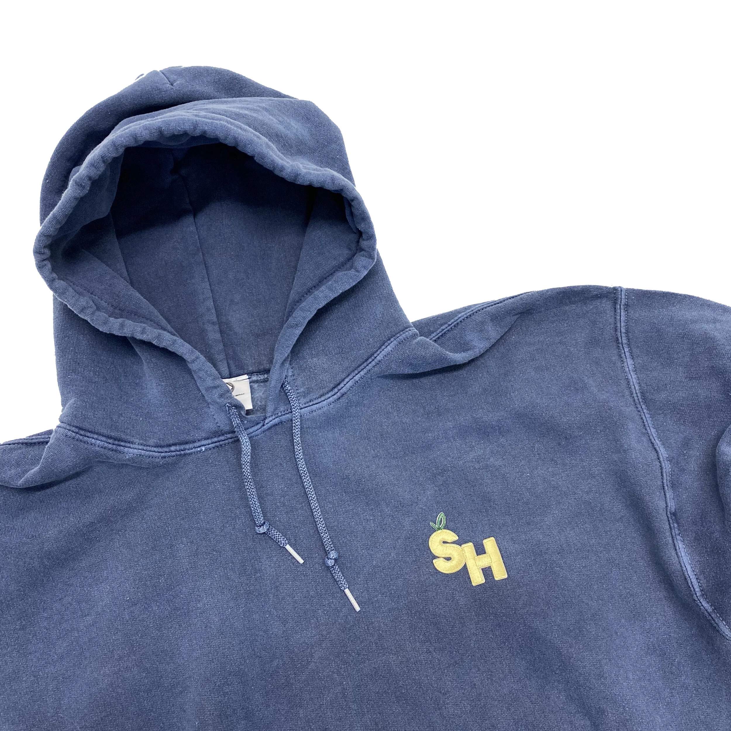 washed blue hoodie