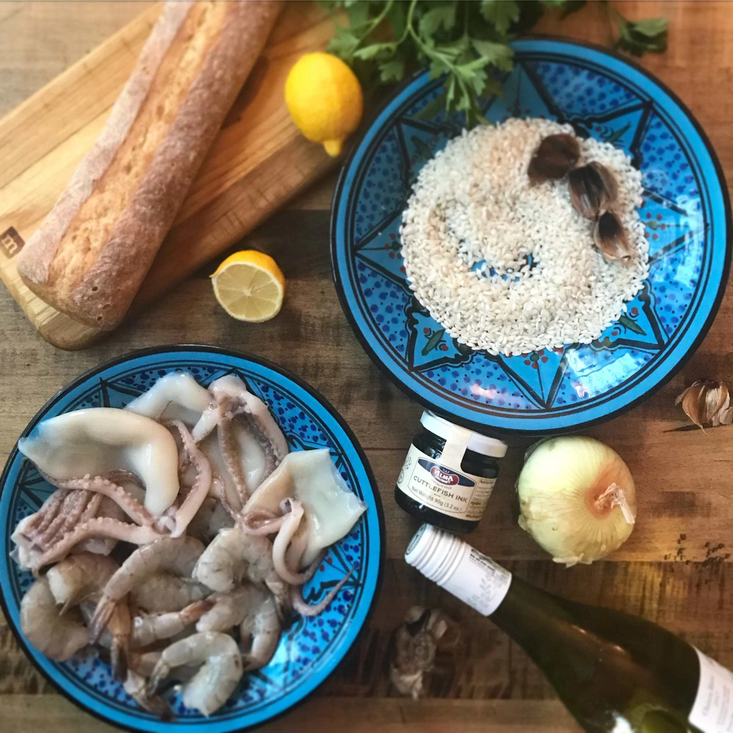 Crni rižot (Squid ink risotto)
