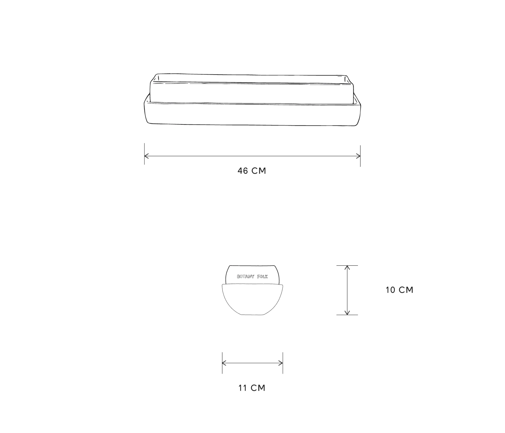 Dimensions jardinière