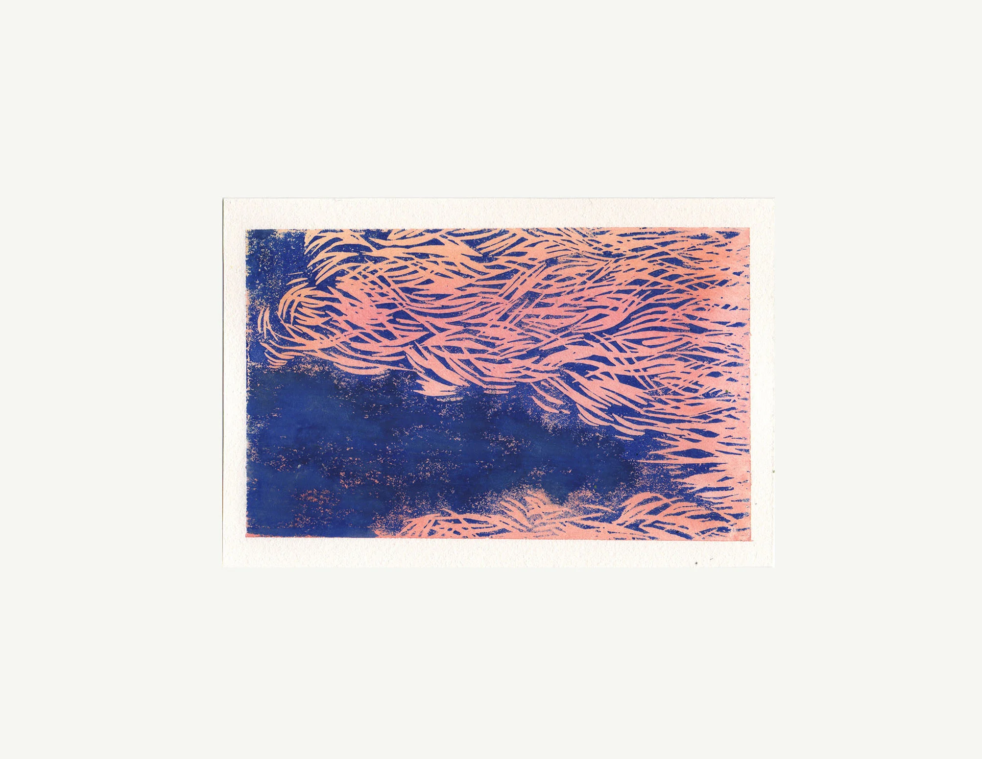 linogravure aquarelle Bianca Scali