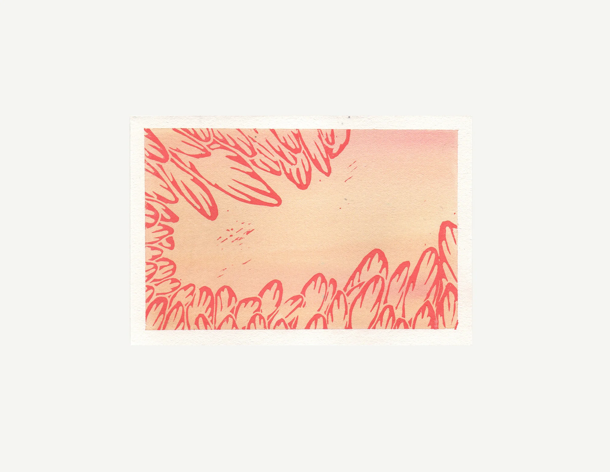 linogravure aquarelle Bianca Scali