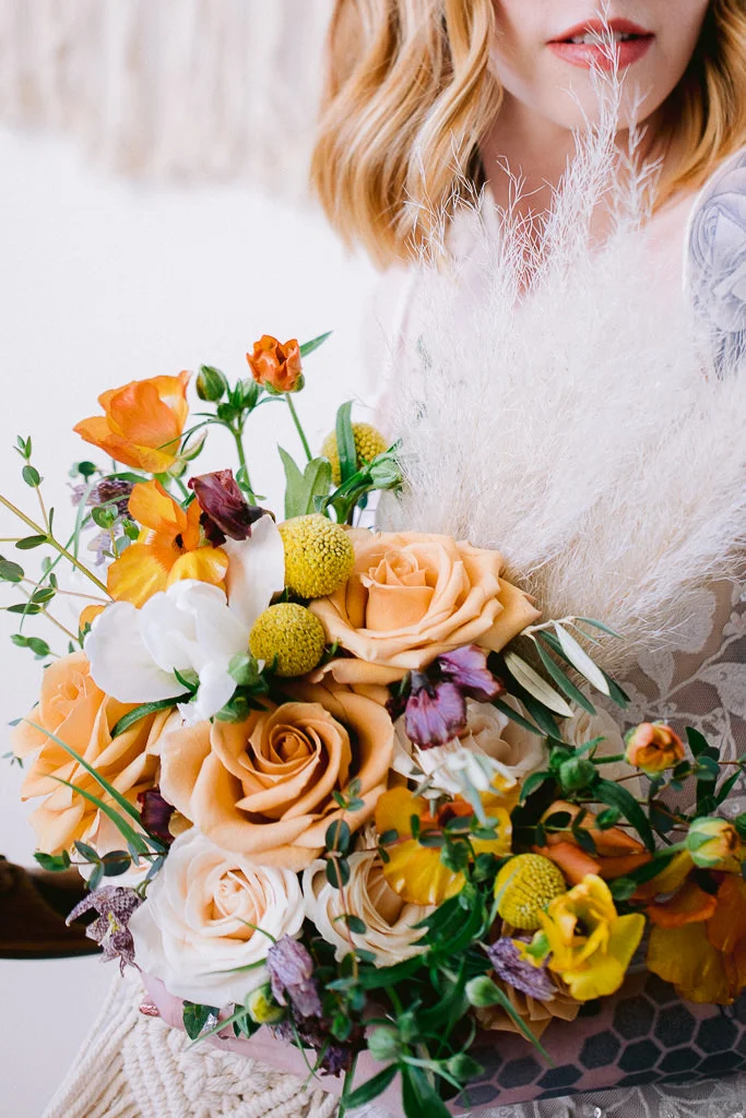 Bride with Golden Bouquet