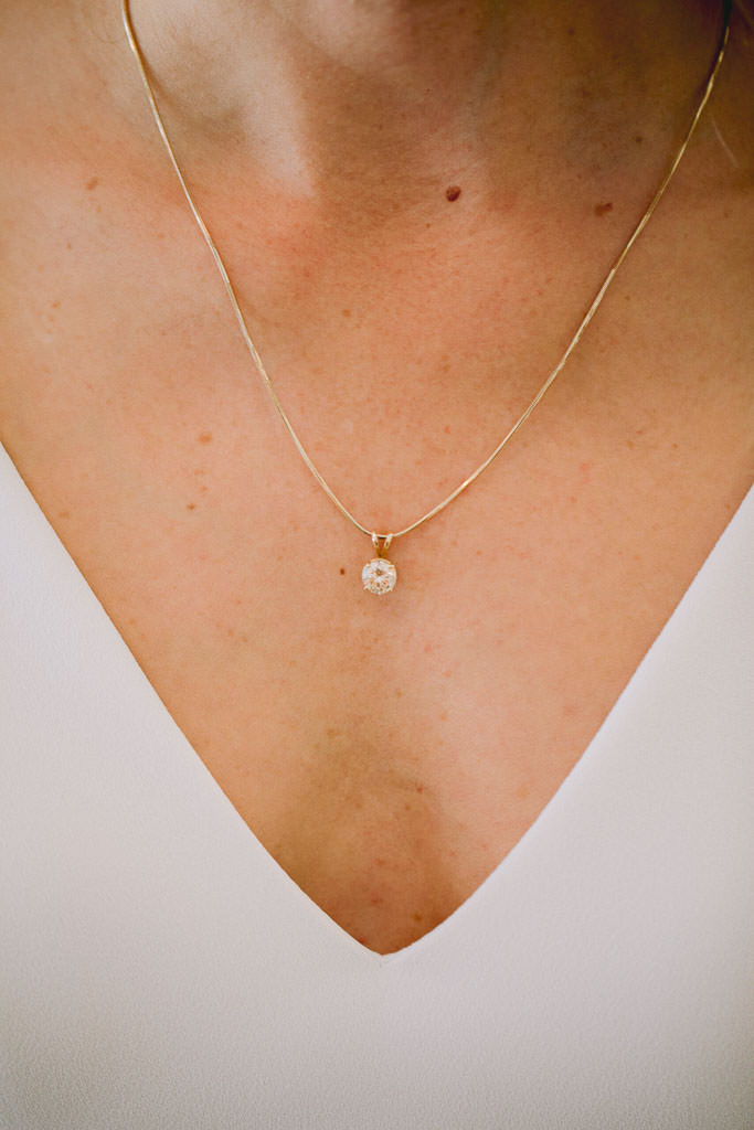 Necklace Detail on a Bride