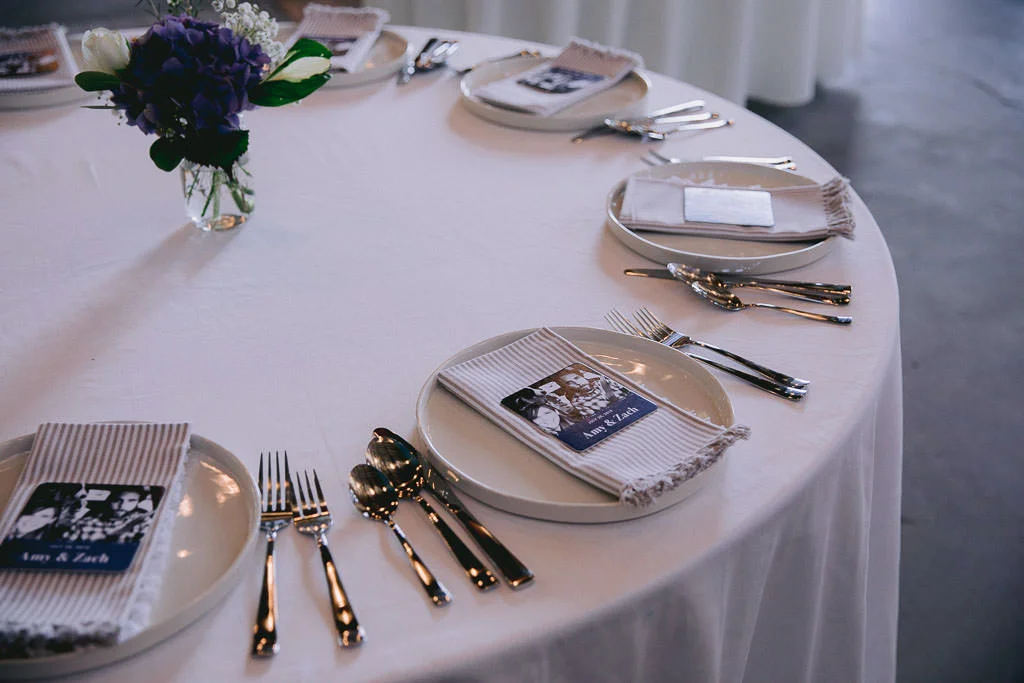 Wedding table set up