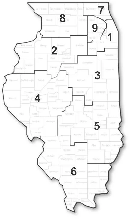 District Map — Illinois Music Education Association