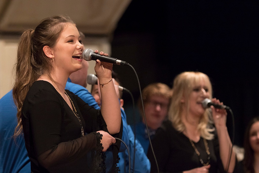 High School Vocal Jazz Group in performance at the Illinois Music Education Conference