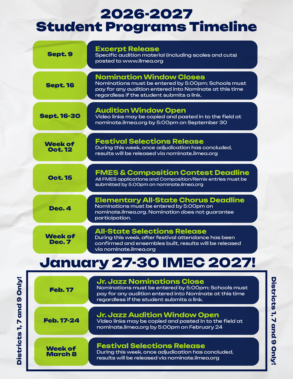 2026-2027 ILMEA Student Programs Timeline — Illinois Music Education ...