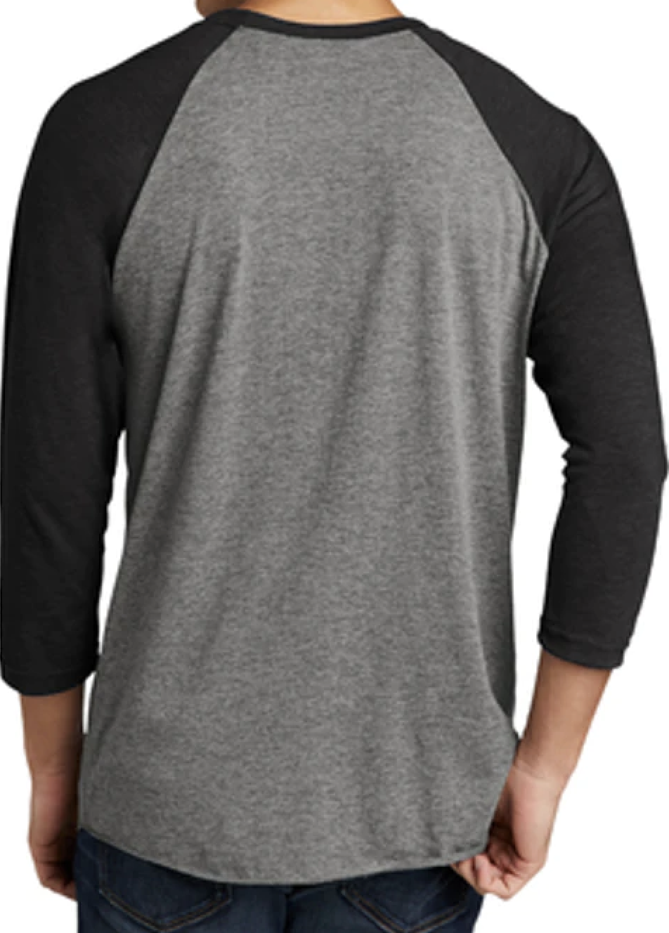 Next-Level_Unisex_3:4-Sleeve_Raglan_Black-Heather_Back.png