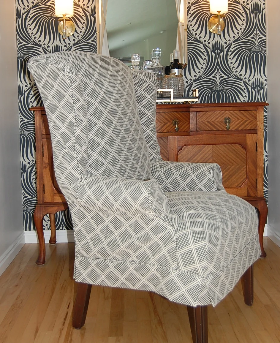 Slipcovered Wingback