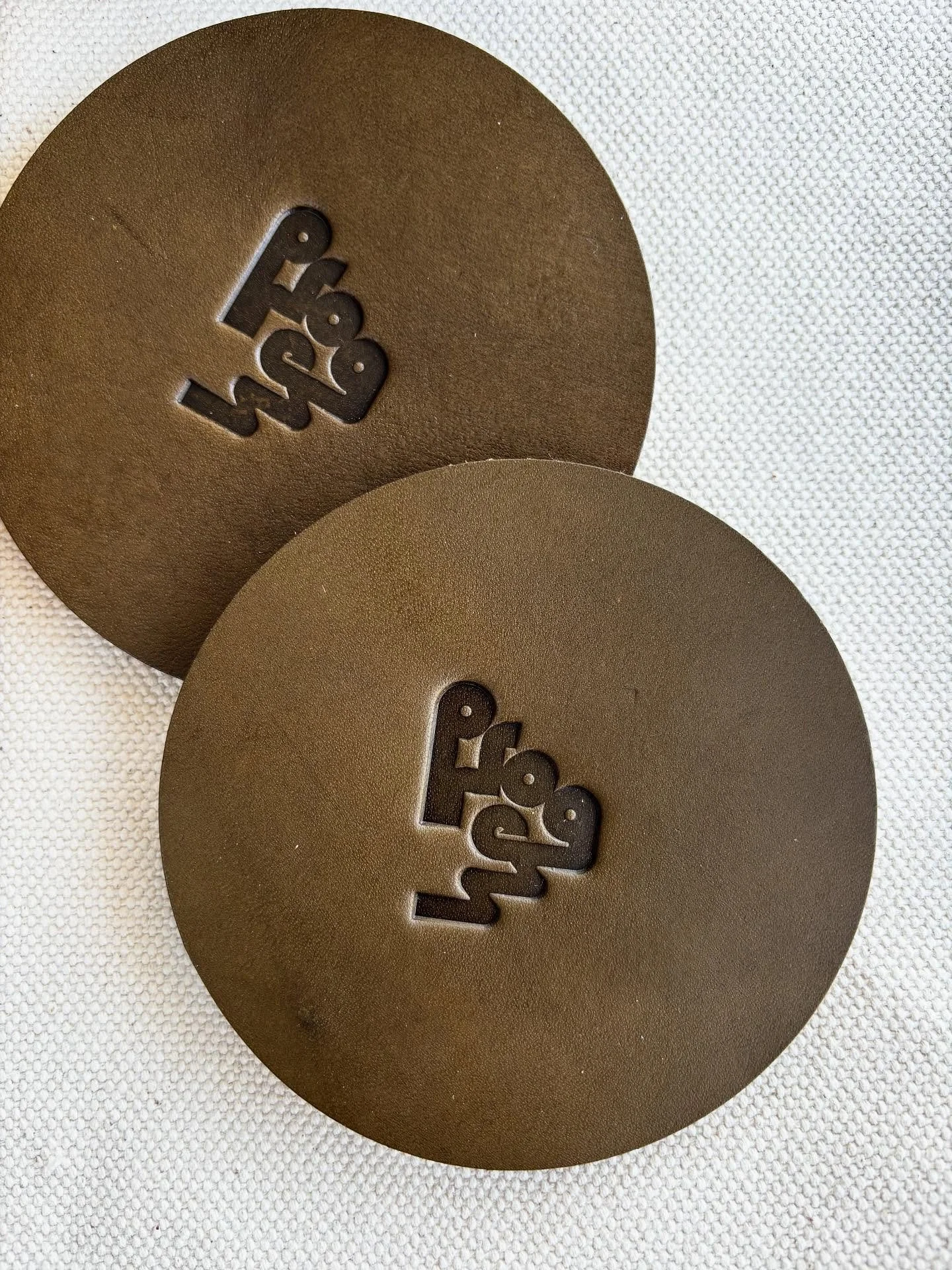 Very excited how well these Wicket and Craig leather coasters turned out. Next stop SF. @theprogress_sf