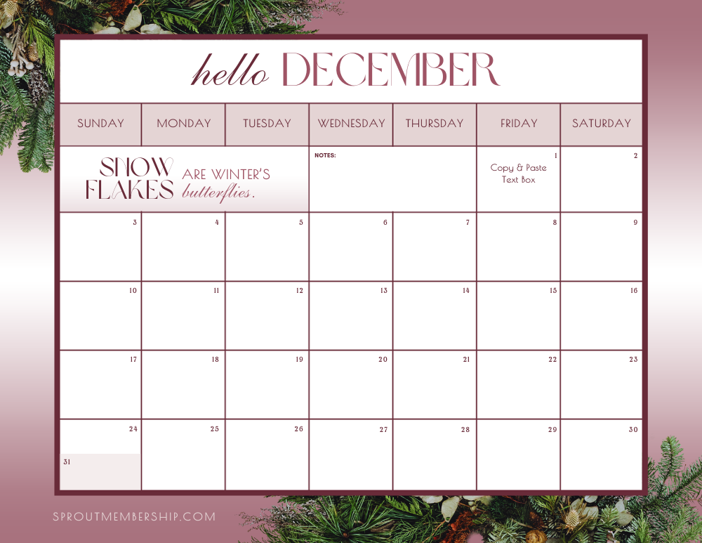 12-23 December Blank Calendar.png