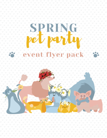 CA1414-Spring Pet Party Flyer Pack.png
