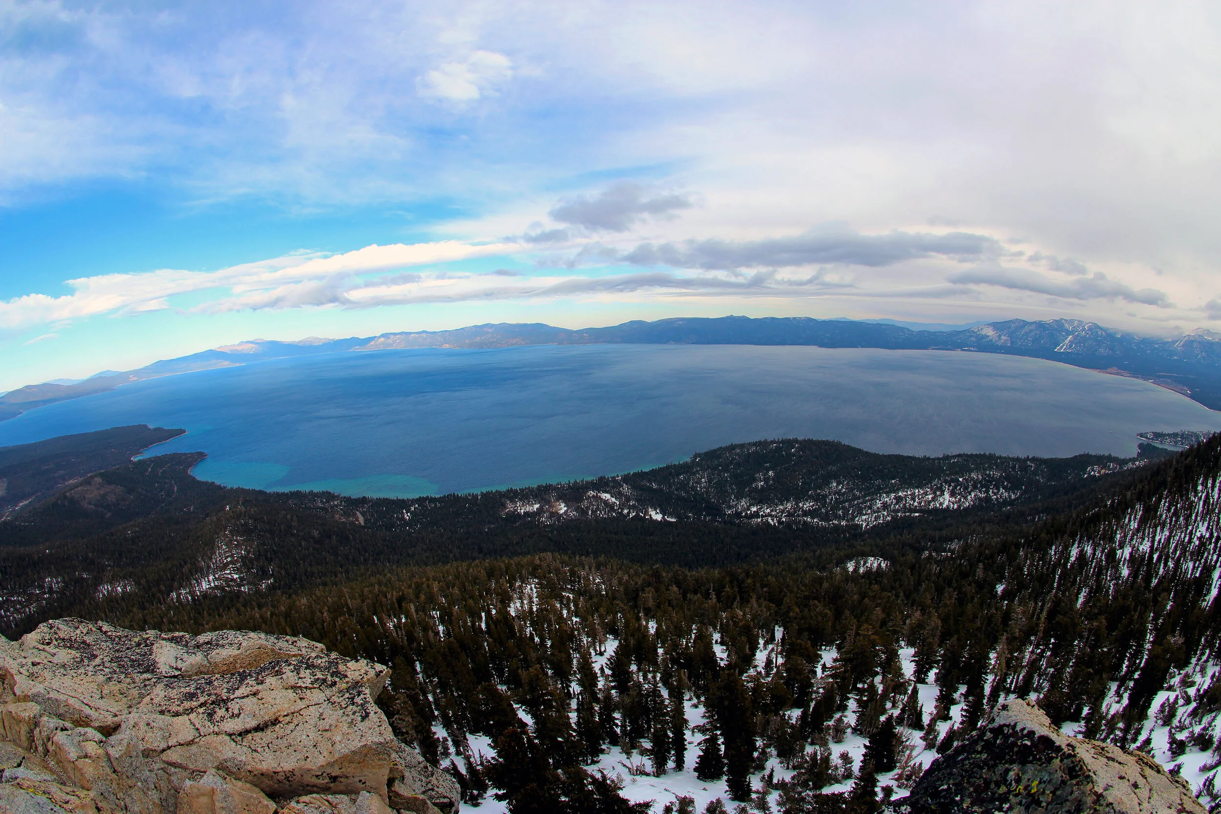 Lake Tahoe from Rubicon Peak January 2014