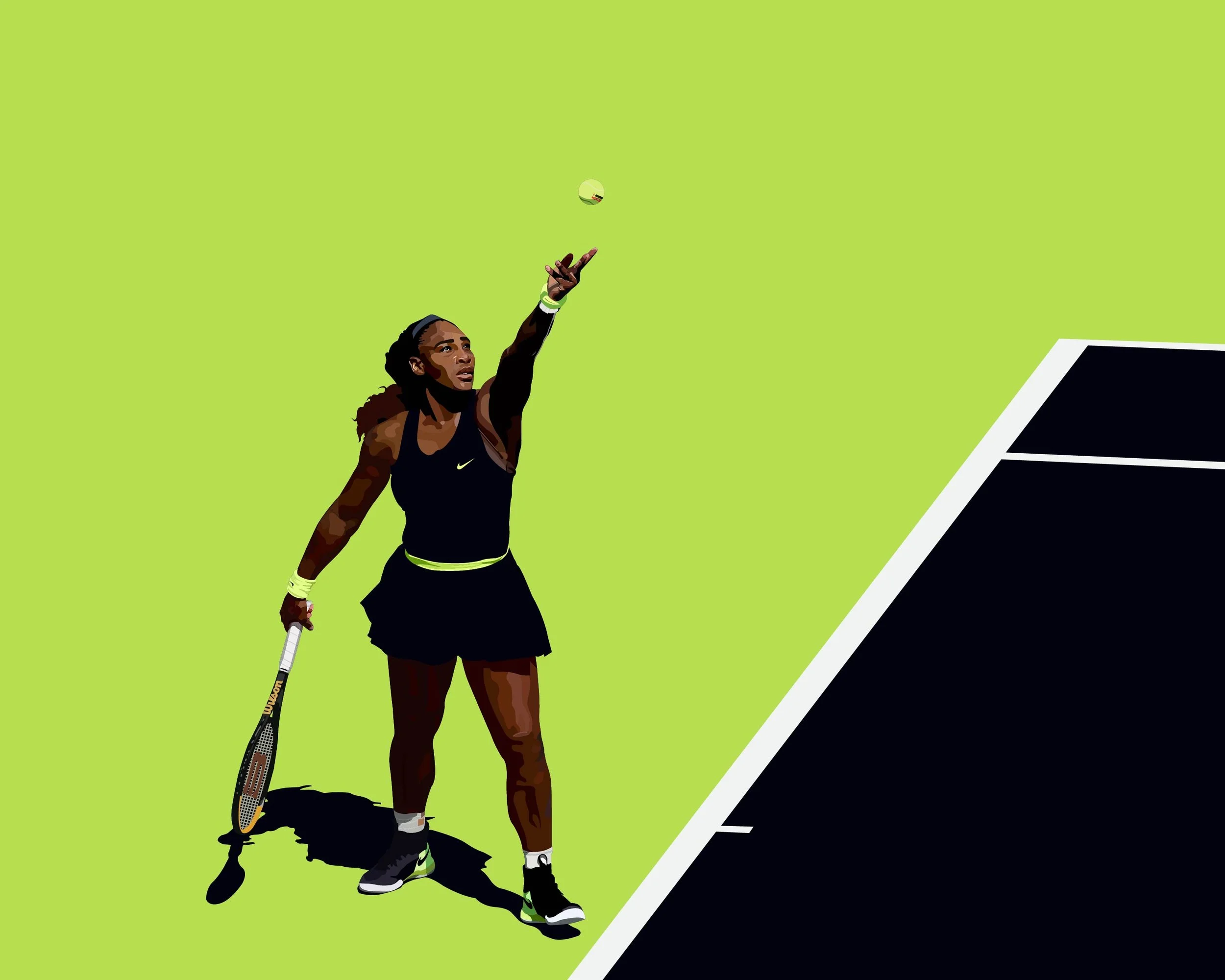 SERENA WILLIAMS - 8"x10"