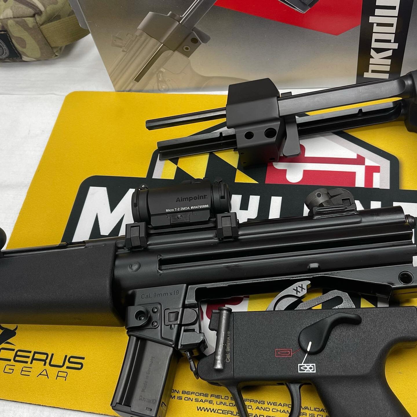 Some German MP5 love. SB Tactical brace coating in Graphite Black. German import SP5 with no US warning labels. 
.
.
#german #mp5 #sp5 #whatnext #Cerakote #cerakotecertified #doitright #beaboutit #marylandcerakote