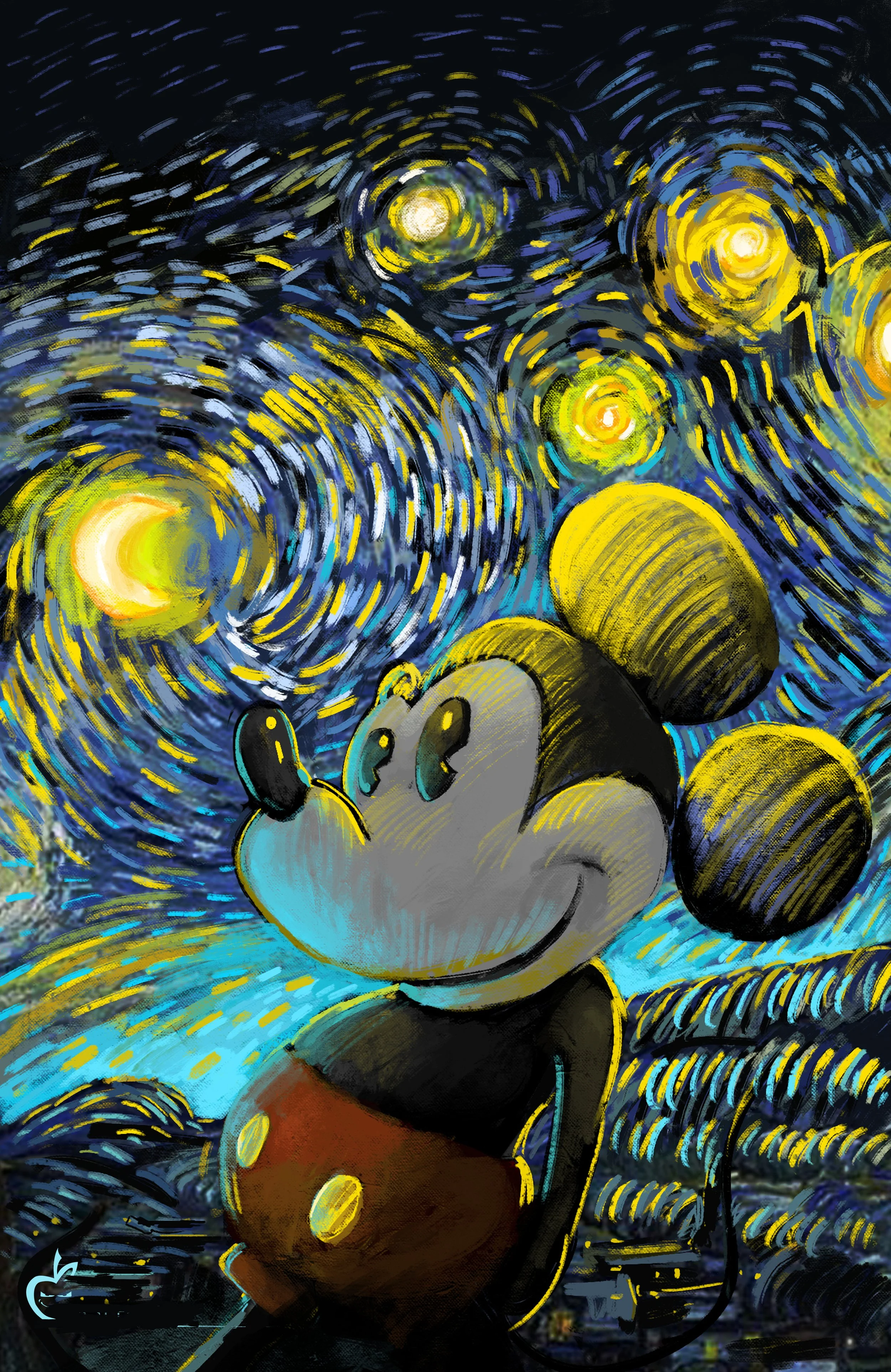 Starry Night Mickey 11" x 17"