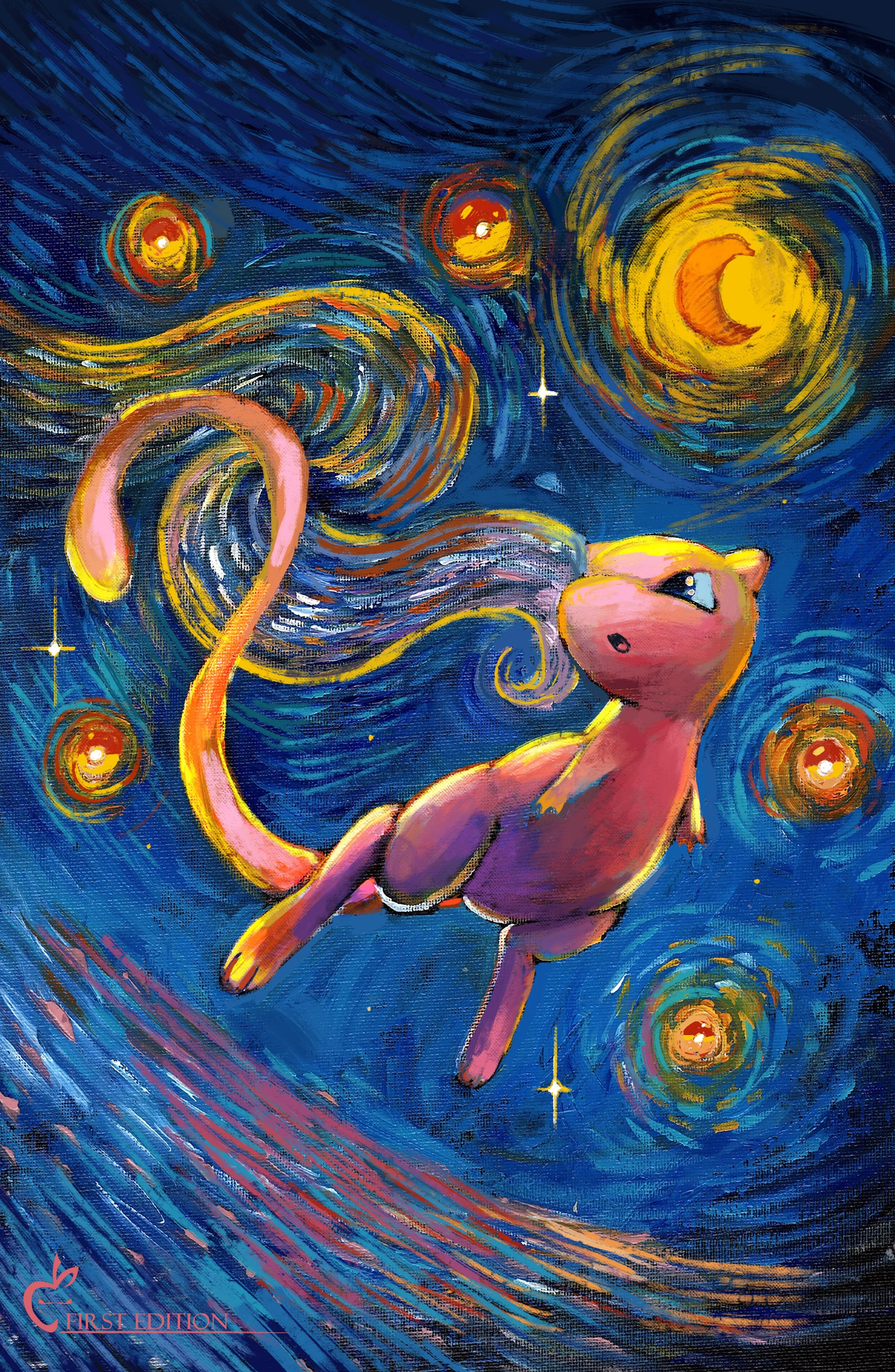 First Edition Starry Night Mew 11" x 17"