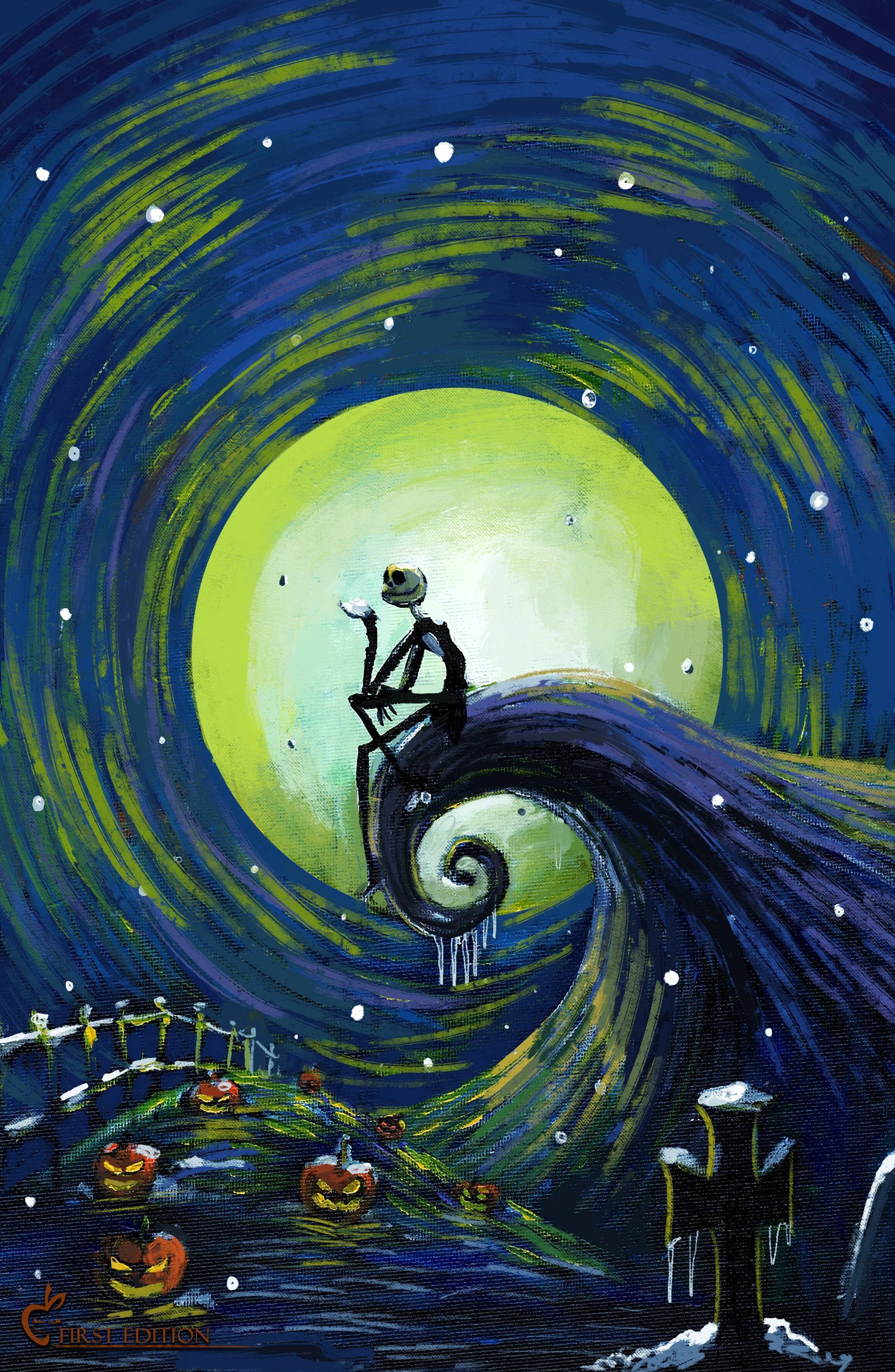 First Edition Starry Night Jack Skellington 11" x 17"
