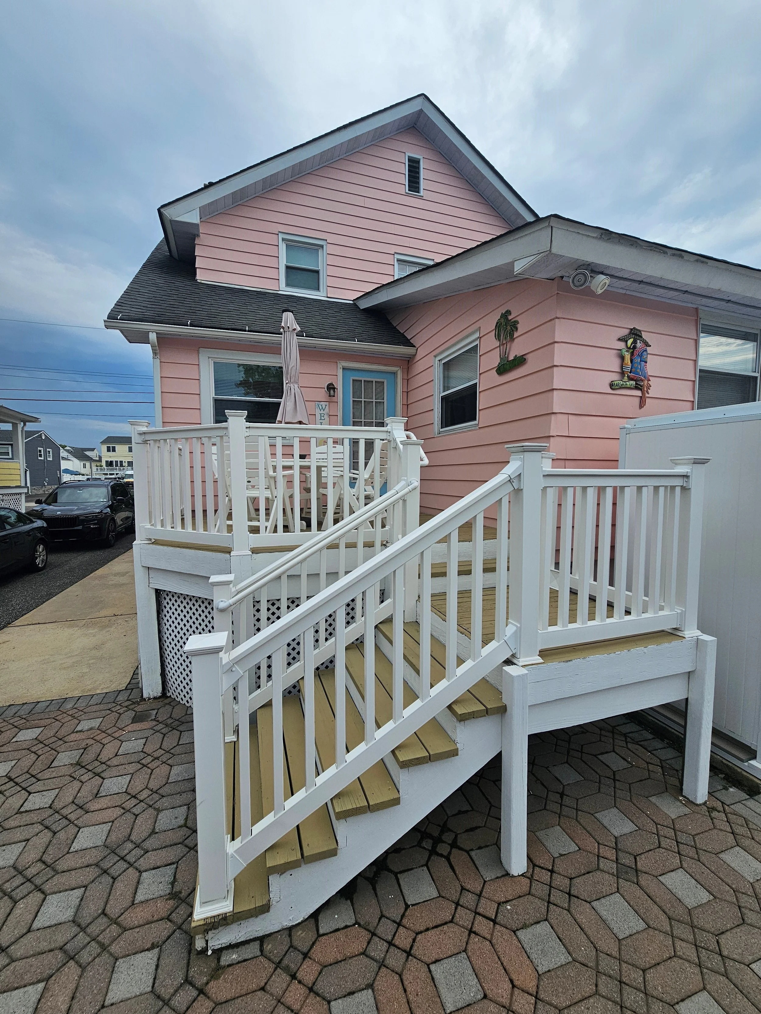 Pink Poolside Apartment