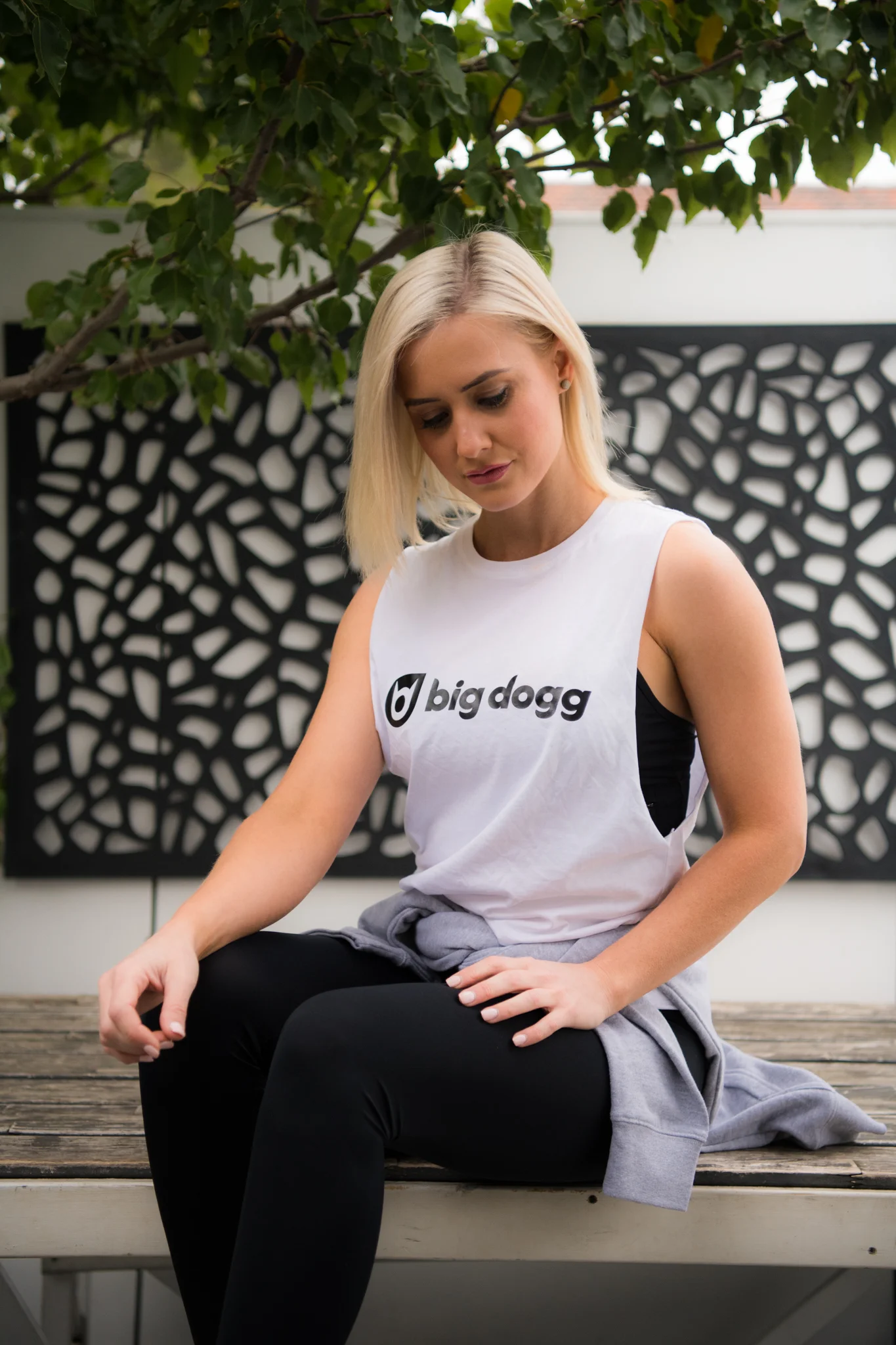 White lifestyle tank top