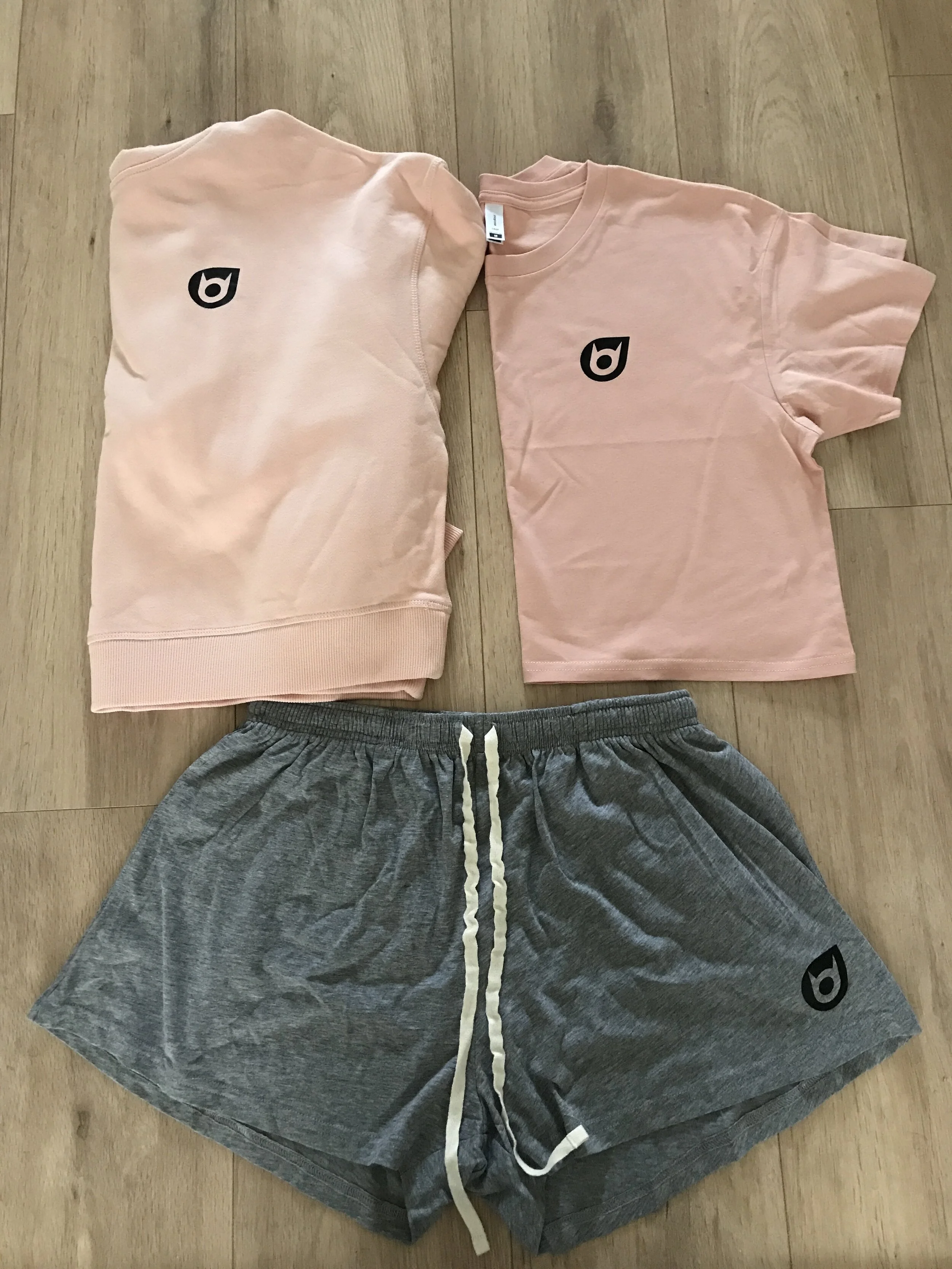 Ladies hoodie, tee &amp; shorts combo