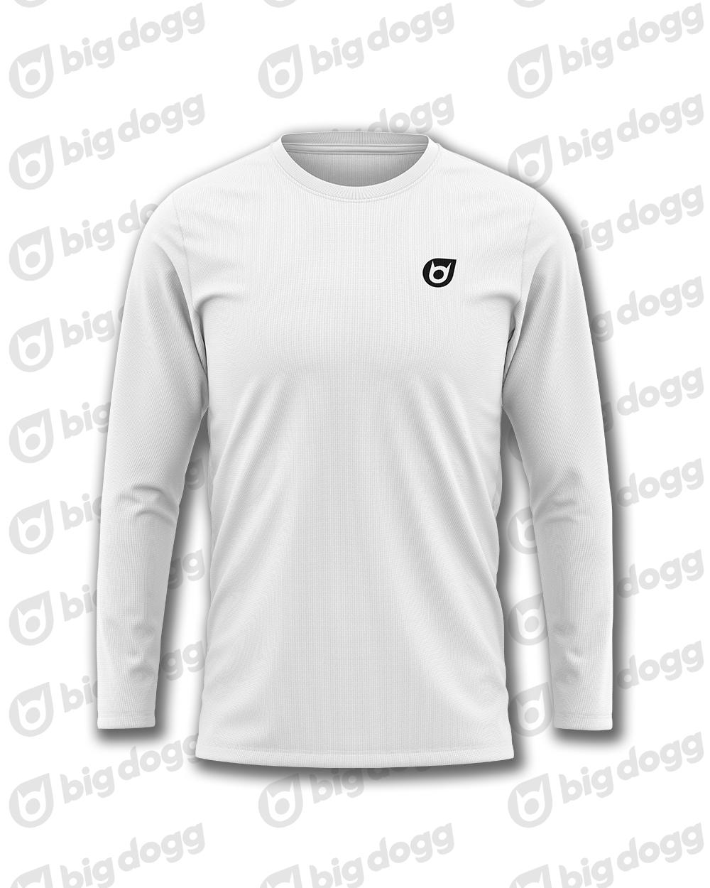 Men's White Logo Long Sleeve