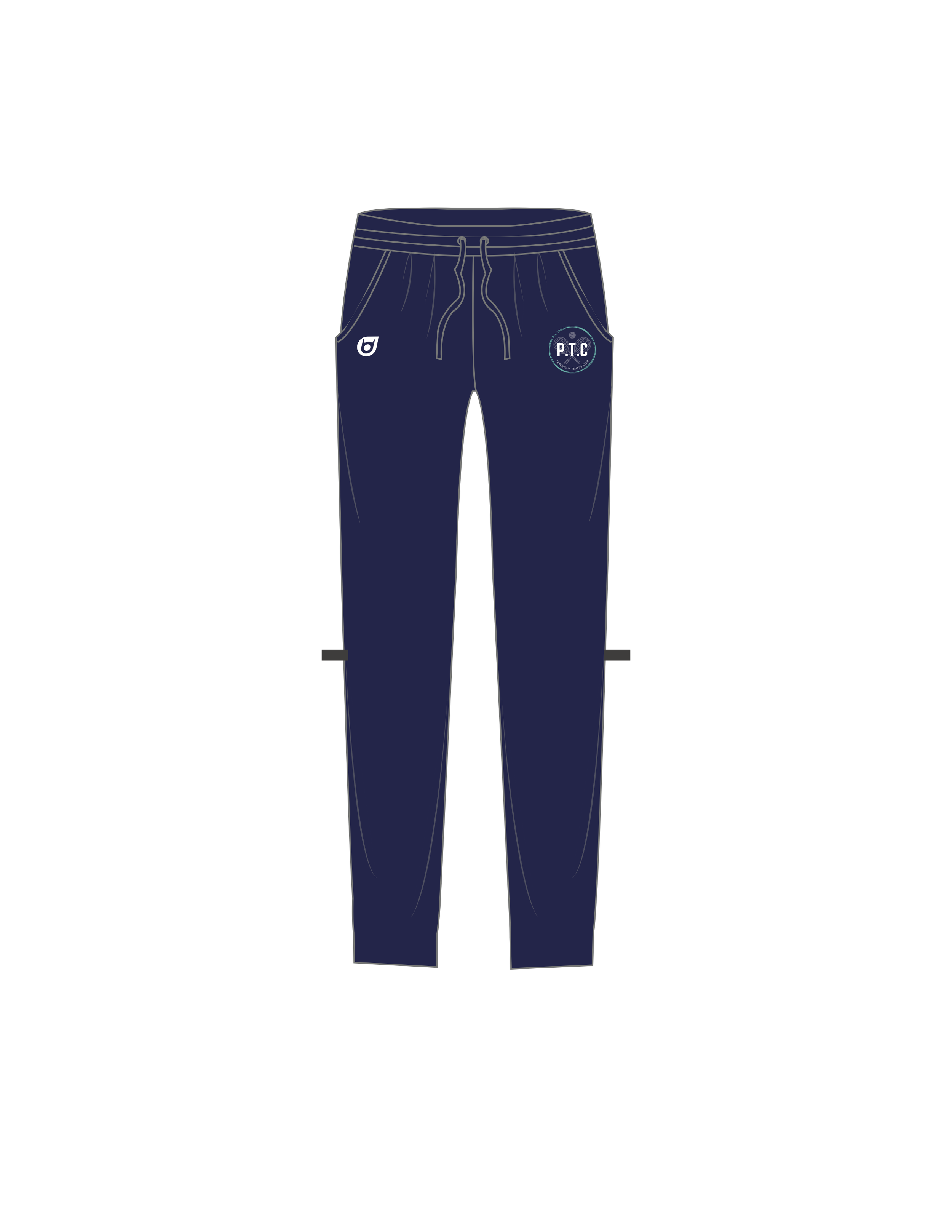 PTC - Trackpants  -   Micro Stretch fabric with  long side leg zips
