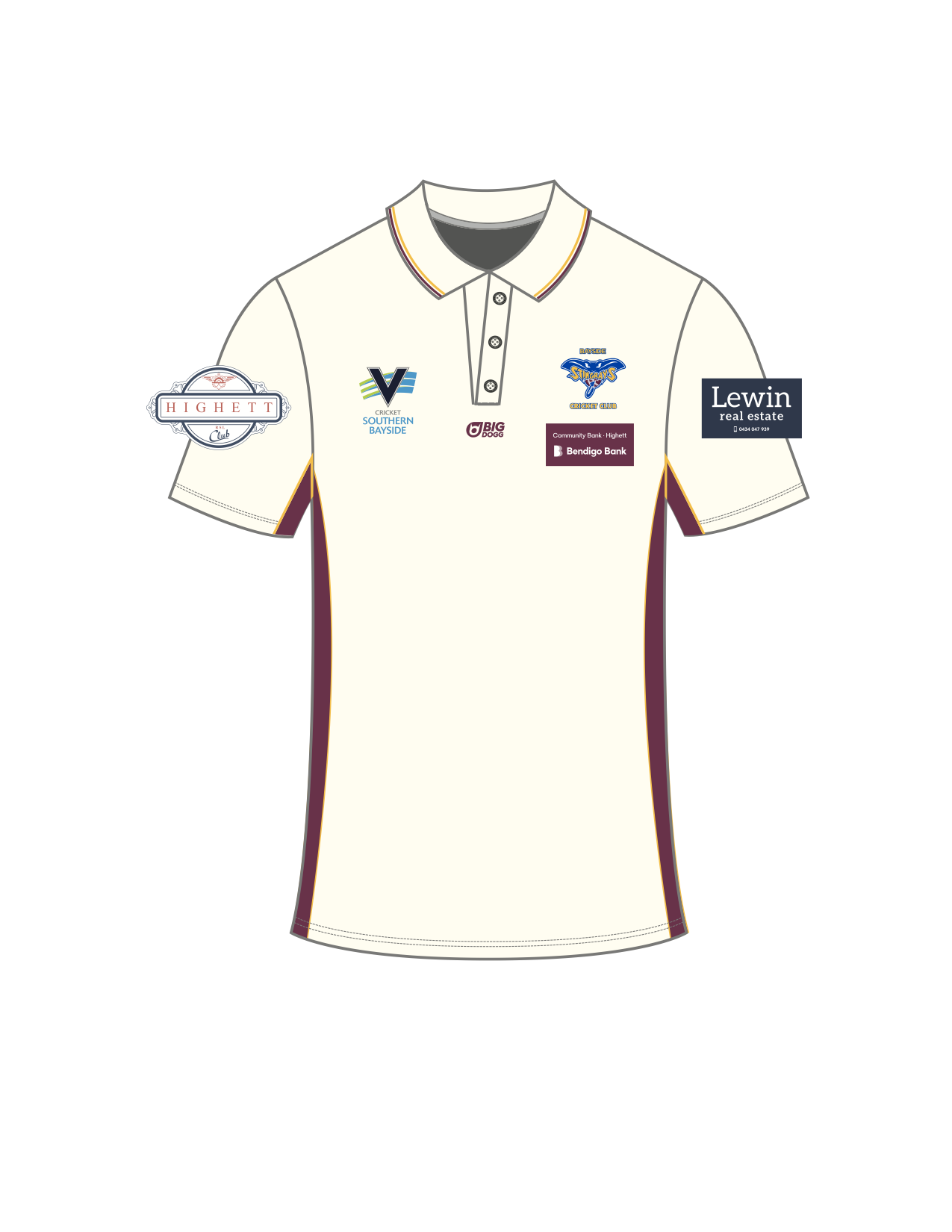 BSCC - SHORT SLEEVE Two Day Playing Shirt (Cream)