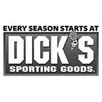 Logo for Dick's Sporting Goods with the tagline 'Every season starts at Dick's.'