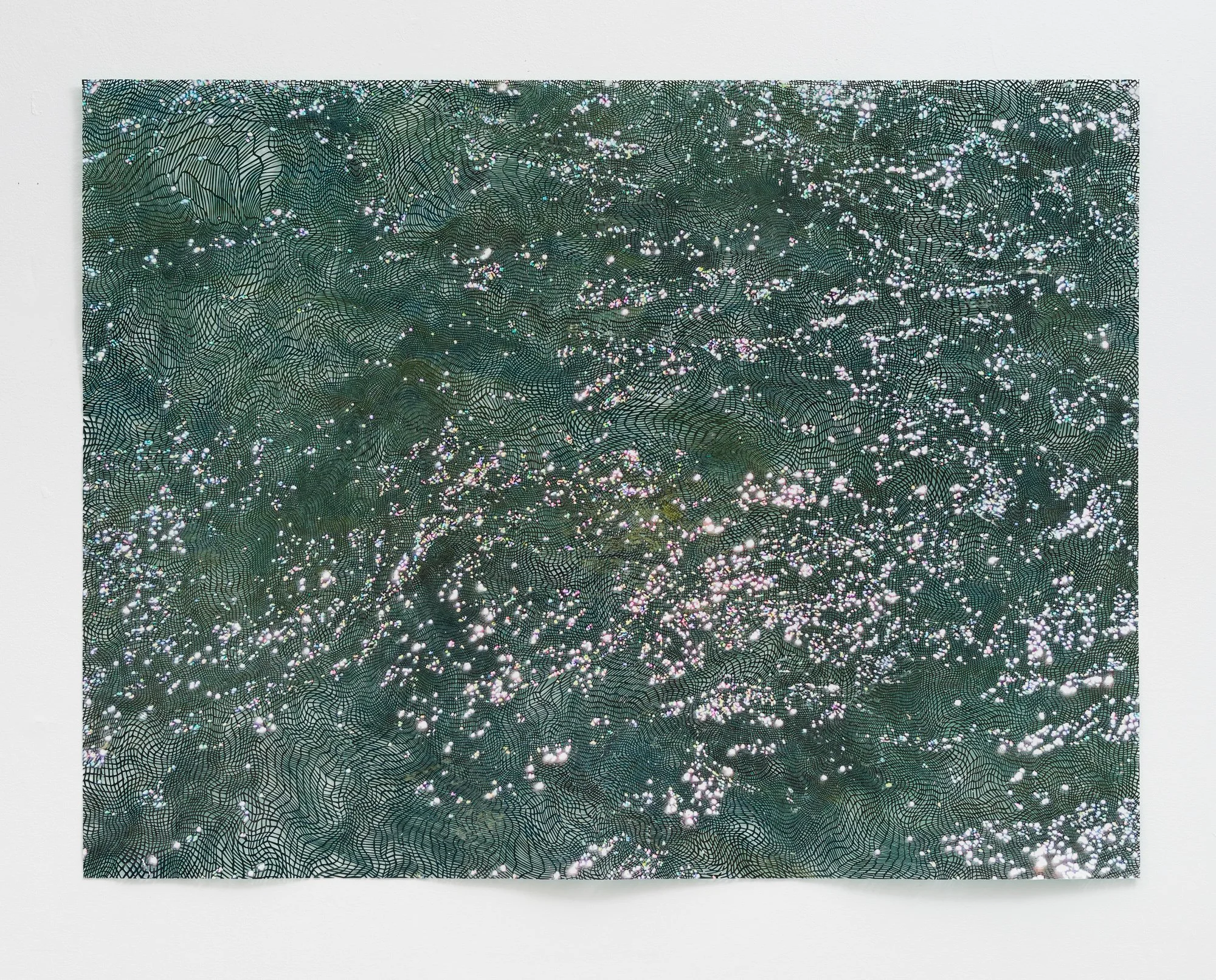 All Your Light, 2026 inkjet print, acrylic paint, paper 42” x 55.5”