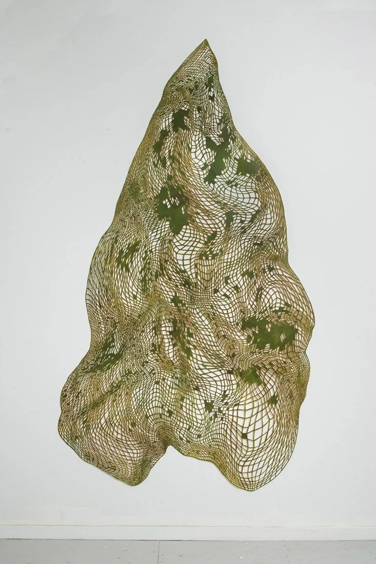 Shroud, 2015 watercolor, acrylic, paper 86” x 48”