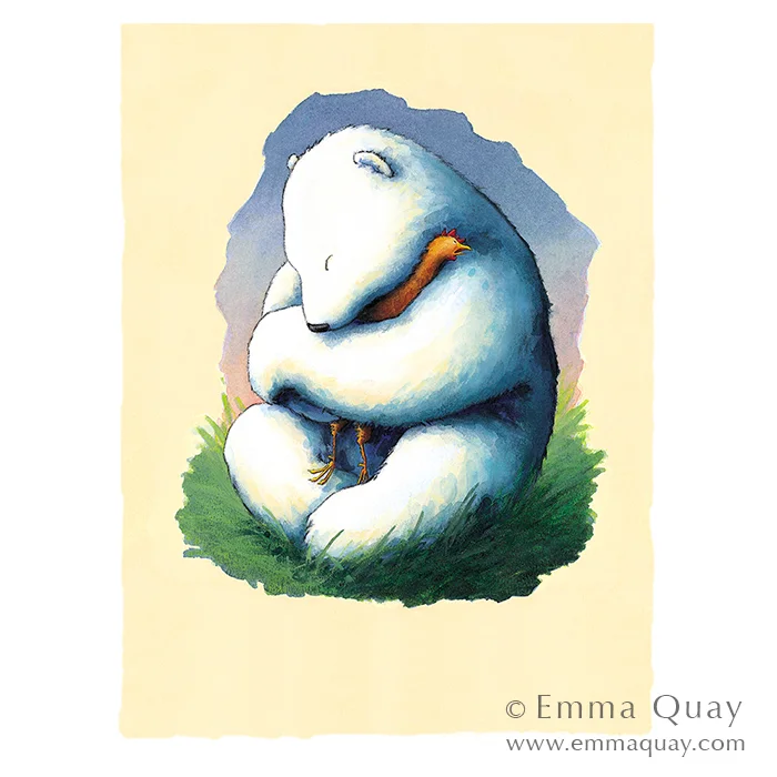 BEAR AND CHOOK • Emma Quay limited edition print • www.emmaquay.com