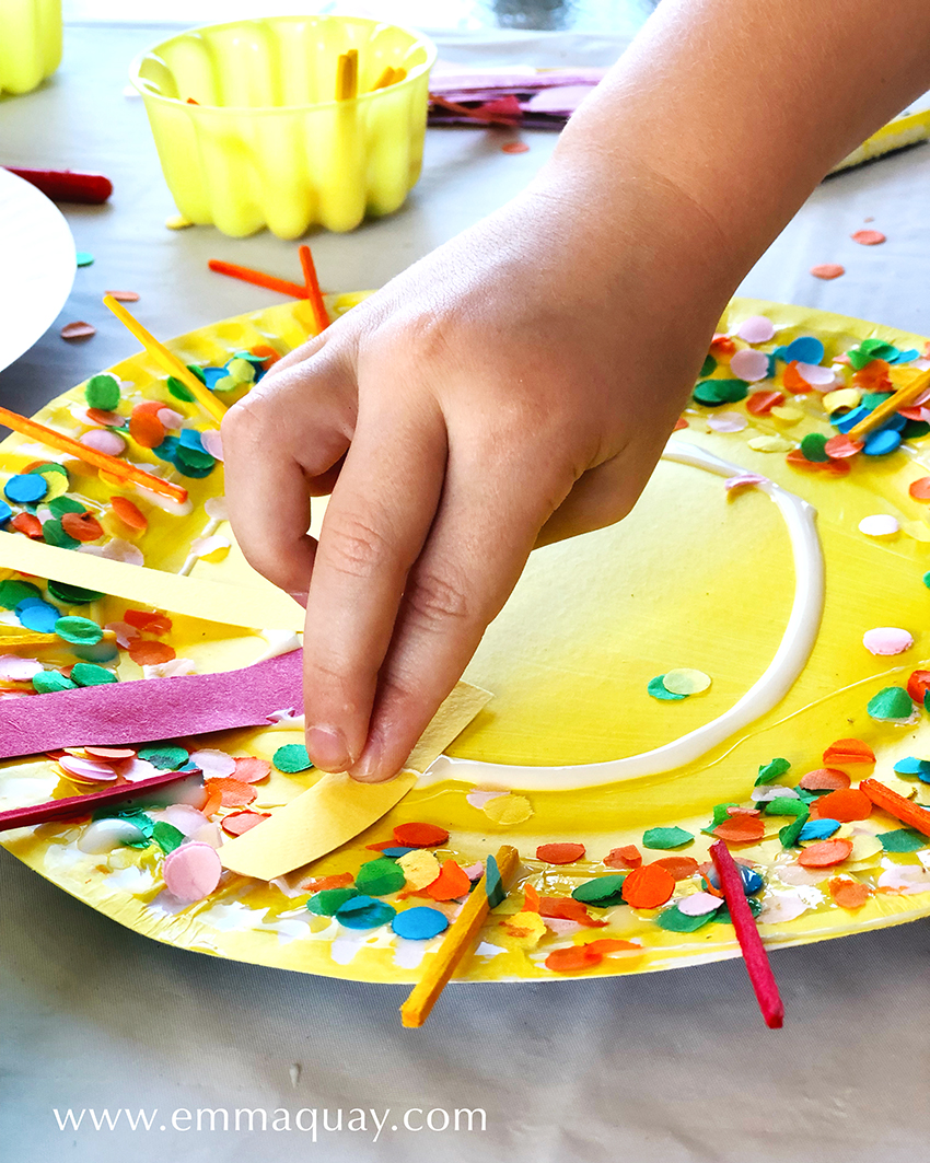 Paper plates craft activity | MY SUNBEAM BABY by Emma Quay | Instructions for a book-related activity for Book Week | www.emmaquay.com