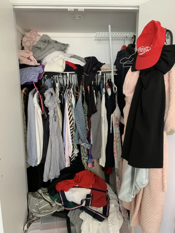 Her wardrobe - before